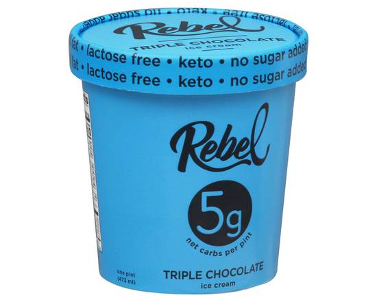 Rebel · Lactose Free Keto Triple Chocolate Ice Cream (1 pint)