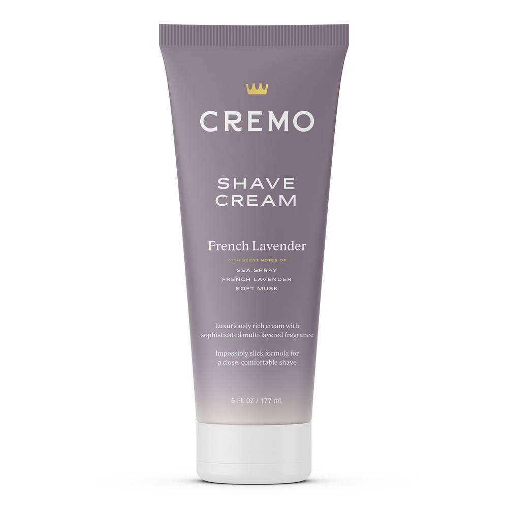 Cremo Moisturizing Shave Cream, French Lavender (6 fl oz)