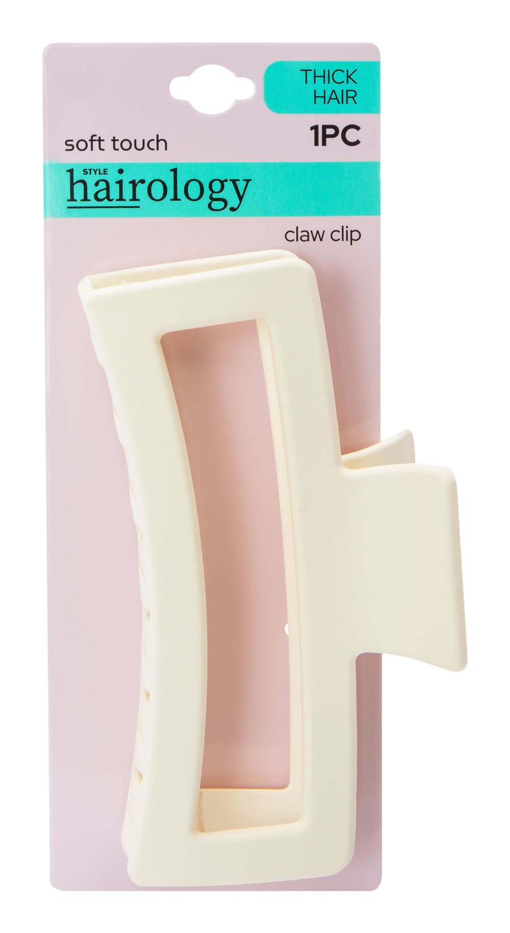 Jumbo Rectangle Claw Clip Cream