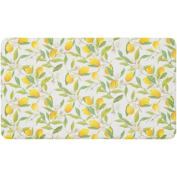 Natco Home Lemon & Bloom Spray Yellow 20x36 Comfort Mat