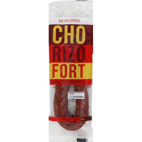 Monoprix Chorizo Fort Le Chorizo De 225 G