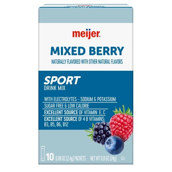 Meijer Mixed Berry Sport Drink Mix, 10 Count