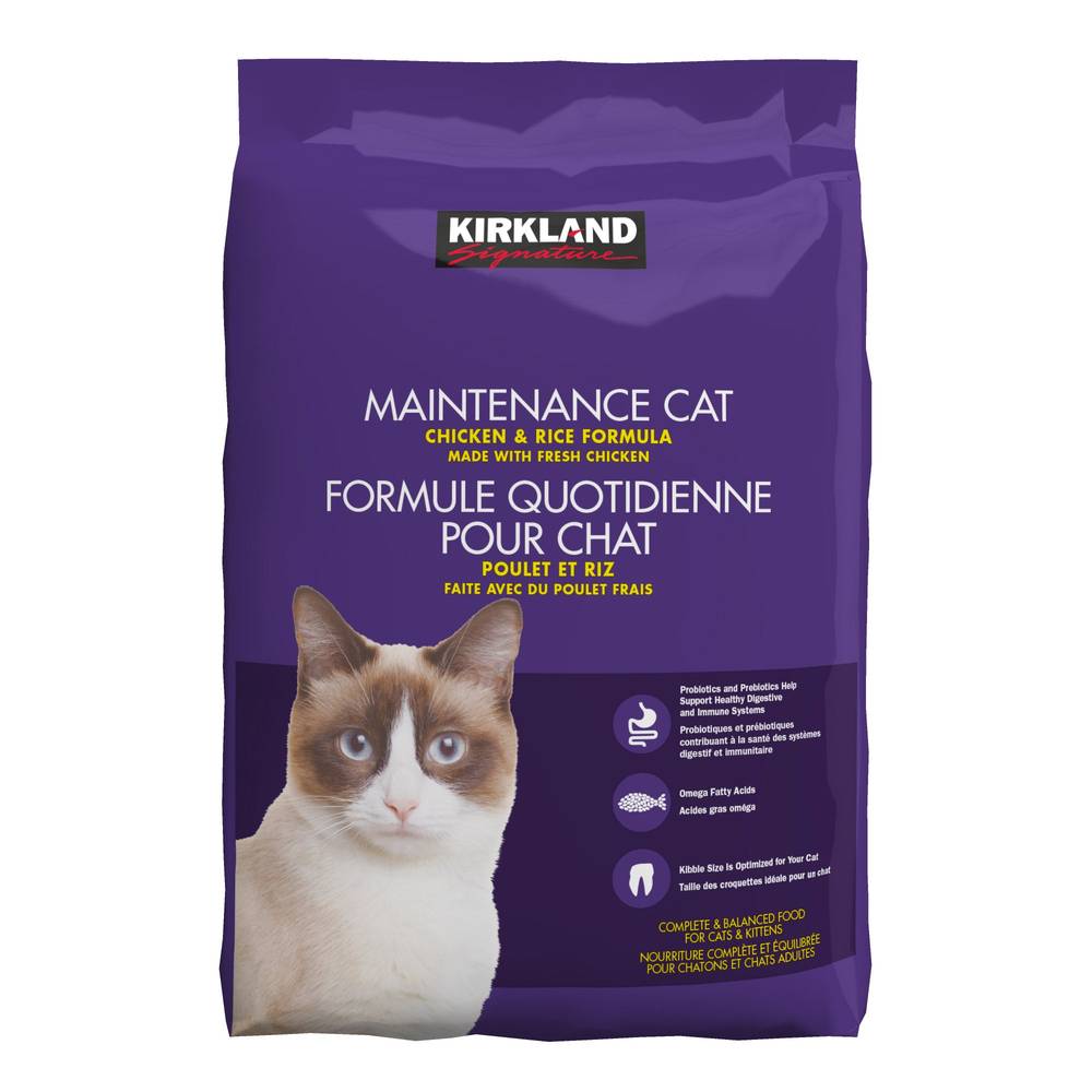 Kirkland Signature – Nourriture Quotidienne Pour Chat Poulet Et Riz, 9,07Kg (20 Lb.)