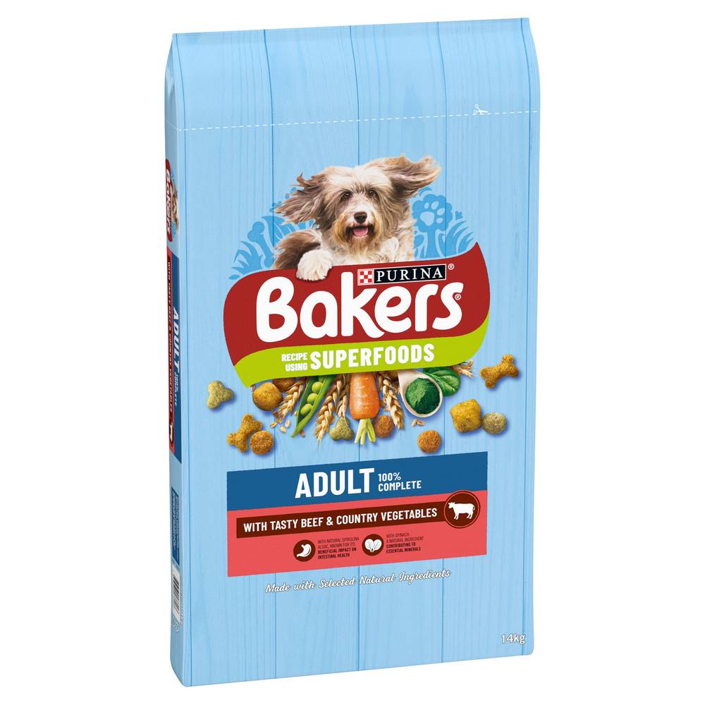 BAKERS Adult Beef with Vegetables Dry Dog Food 14kg