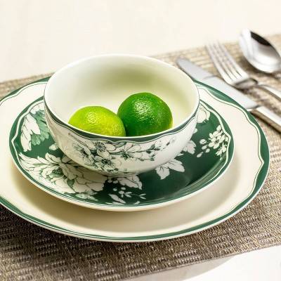 12pc Brittany Dinnerware Set Green - 222 Fifth