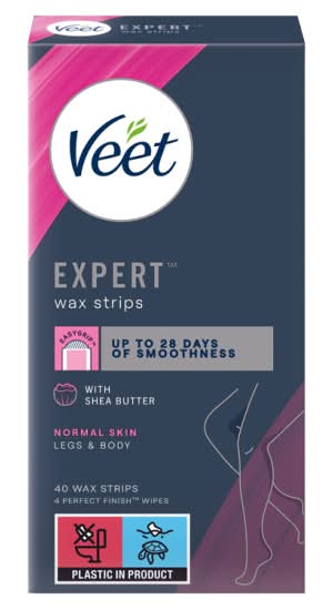 Veet Expert Wax Strips and Wipes For Legs & Body (44 pack)