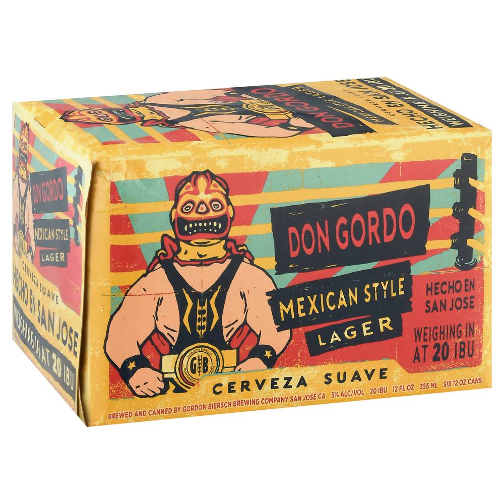 Gordon Biersch Don Gordo Mexican Style Lager Beer (6 x 12 fl oz)