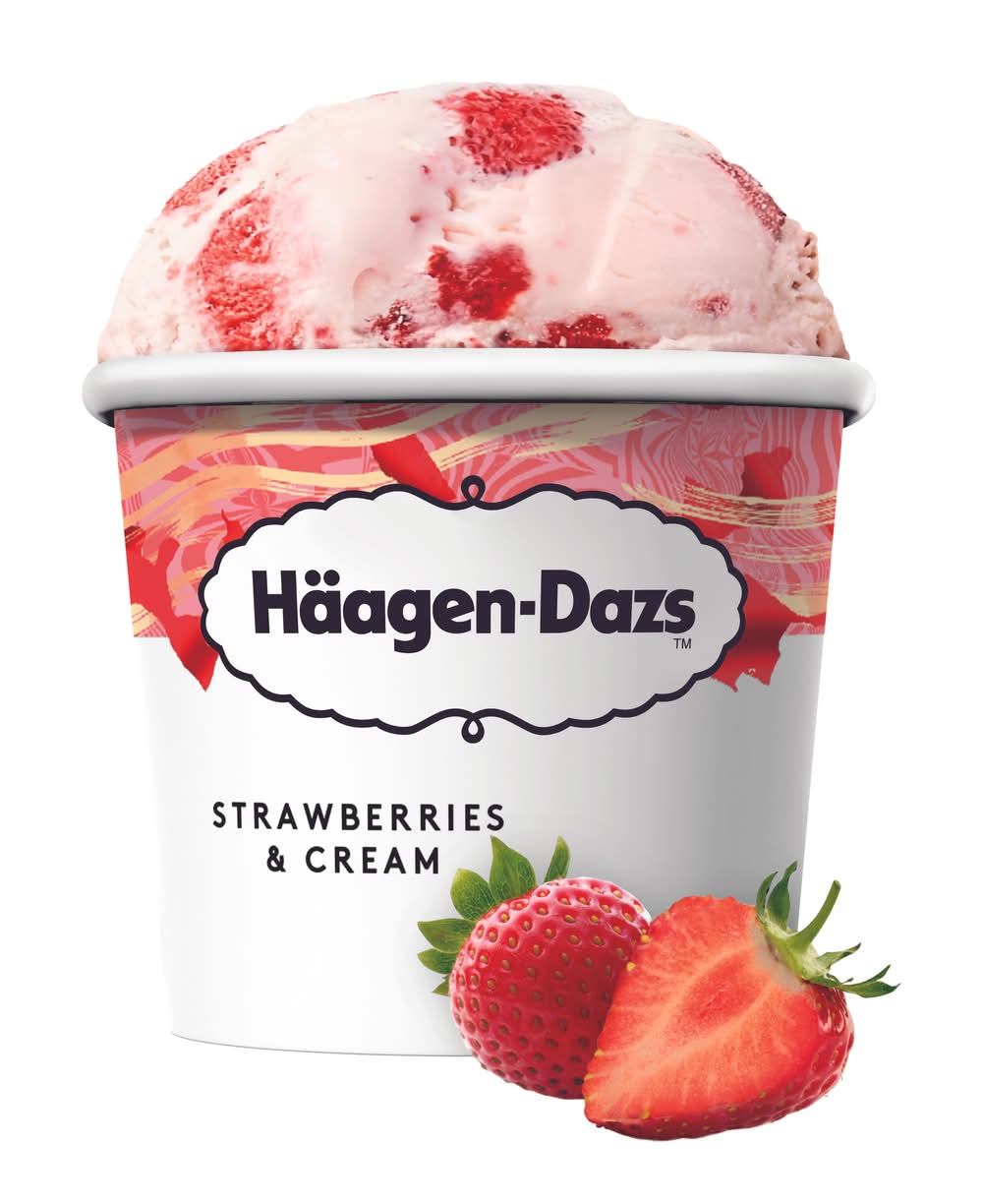 Haagen-Dazs Ice Cream Strawberries & Cream 95ml
