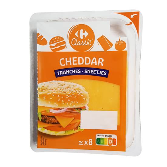 Carrefour Classic' - Cheddar fromage en tranches pour burgers