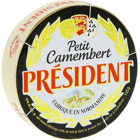 Camembert Petit PRESIDENT - la boite de 145 g