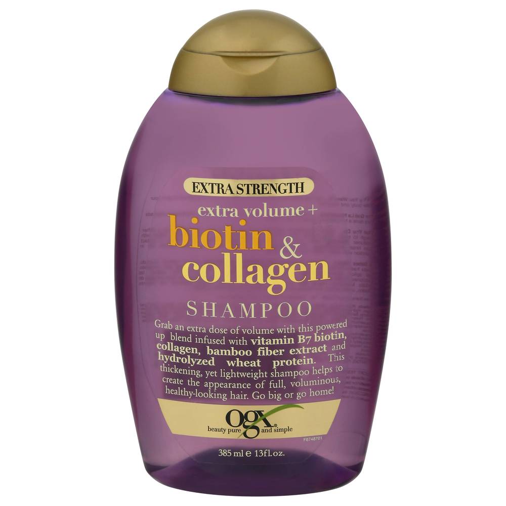 OGX Extra Strength & Volume Biotin & Collagen Shampoo (13 fl oz)