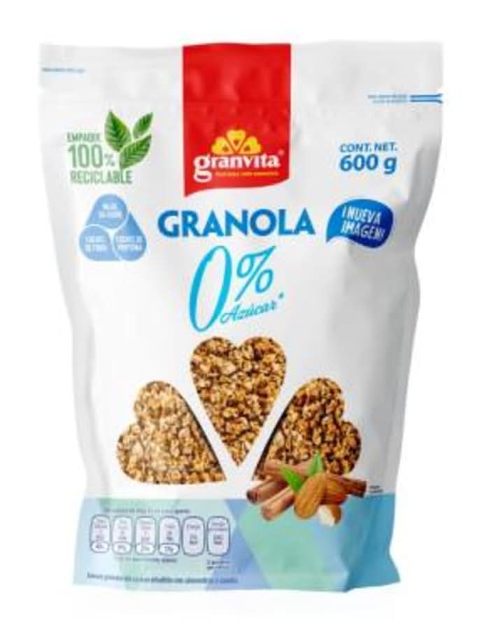 Granvita · Granola sin azúcar con almendra y canela (600 g)