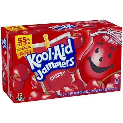 Kool-Aid Jammers Cherry Juice Pouches (10 pack, 6 fl oz)
