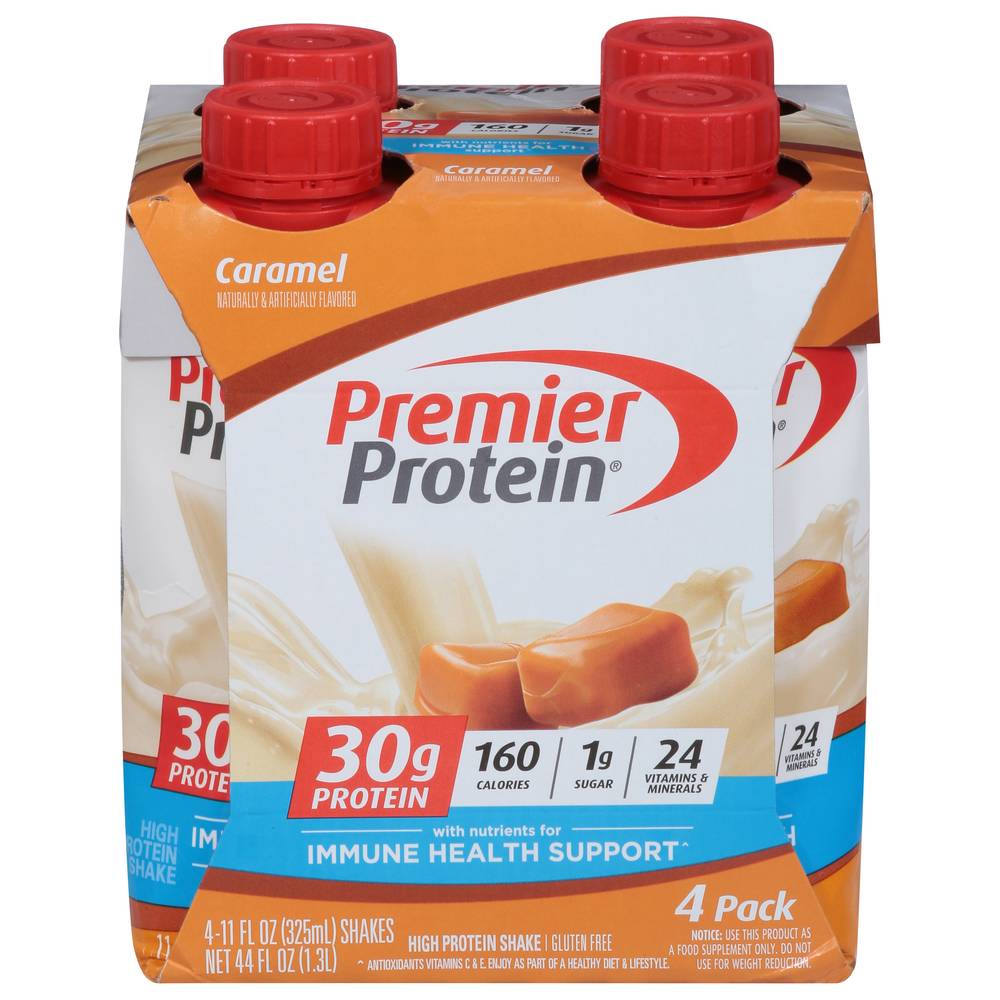 Premier Protein Protein Shake, Caramel (4 x 11 fl oz)