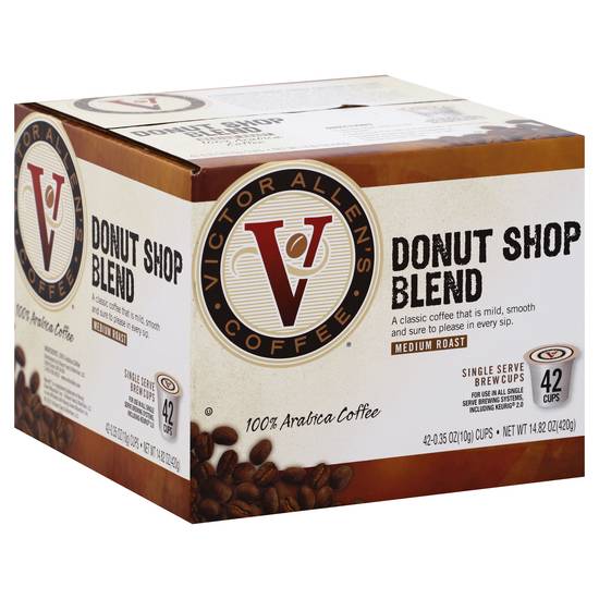 Victor Allen's Coffee Medium Roast Donut Shop Blend Coffee (42 ct, 14.82 oz)