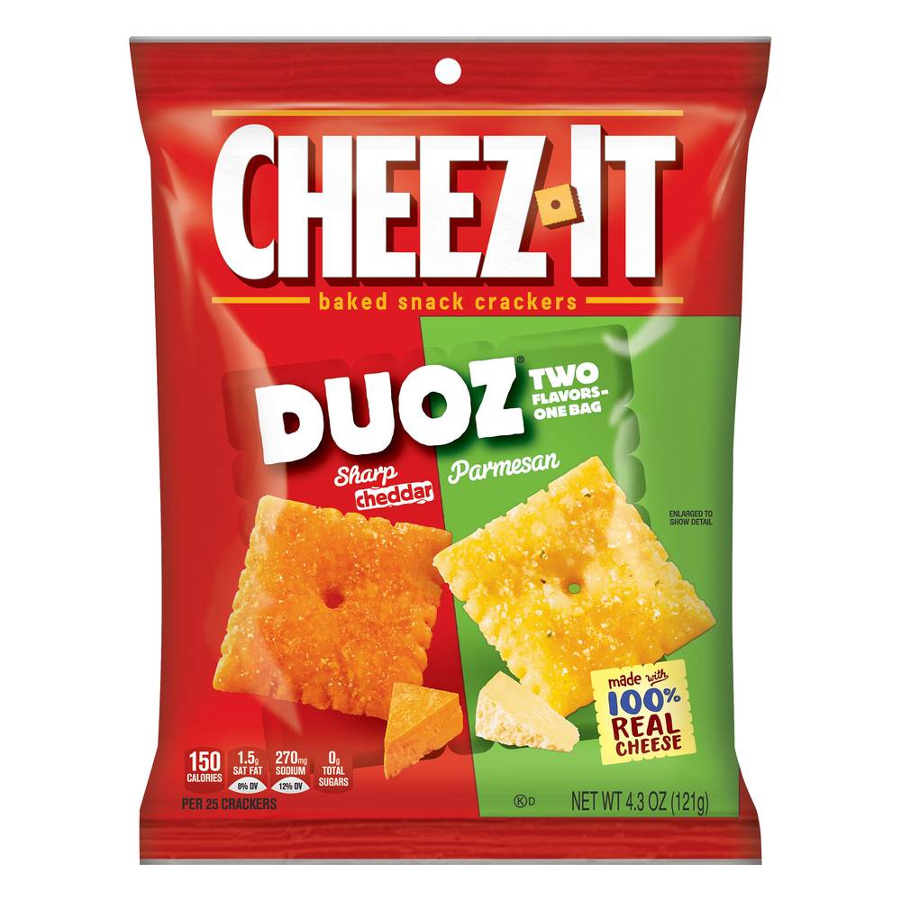 Cheez-It Duoz Baked Snack Crackers (sharp cheddar-parmesan)