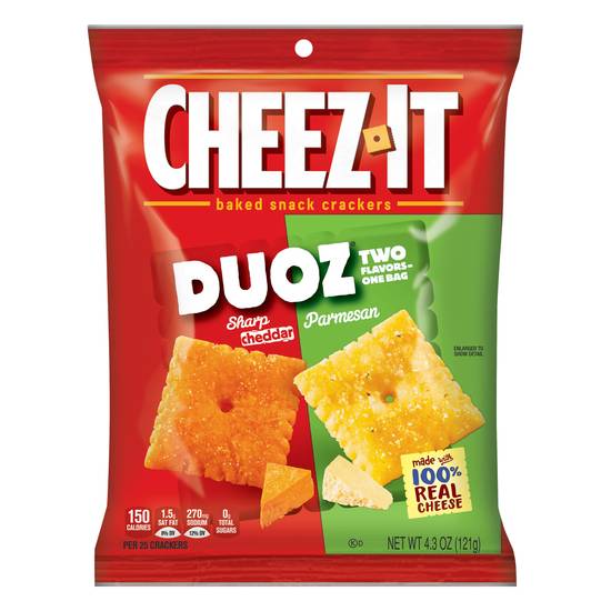 Cheez-It Duoz Baked Snack Crackers (sharp cheddar-parmesan)