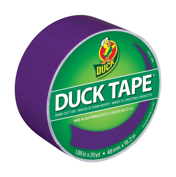 Duck 1.88 In. W X 20 Yd L Purple Solid Duct Tape