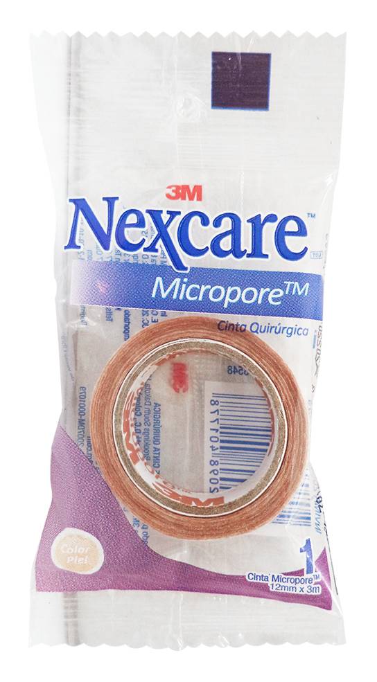 Nexcare MICROPORE PIEL 12MMX3M