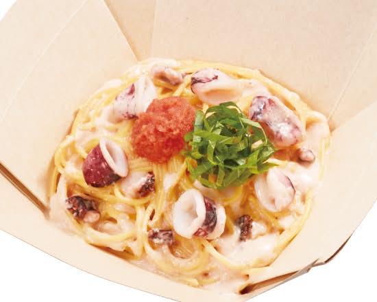イカの明太子クリーム　Cream Spaghetti with Spear Squid and Spicy Cod Roe