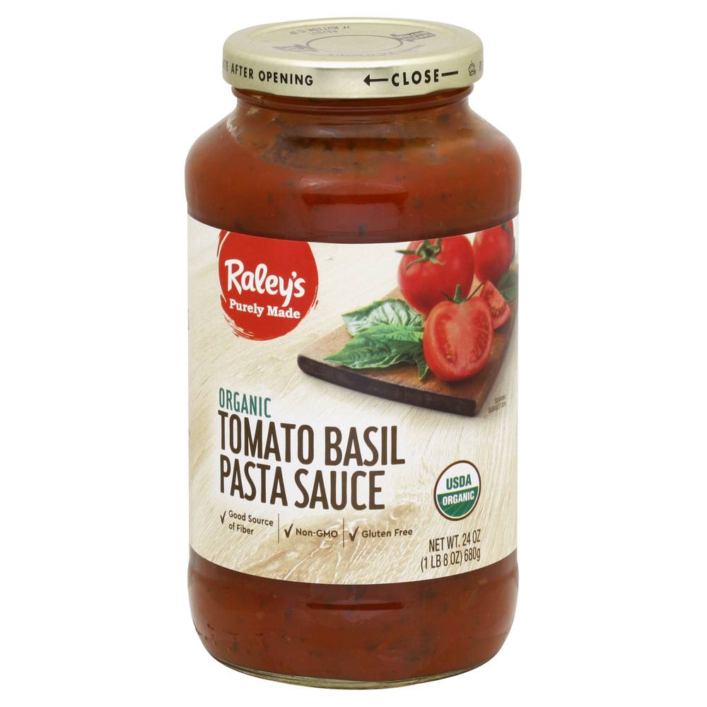 Raley'S Purely Made, Organic Tomato Basil Pasta Sauce 24 Oz