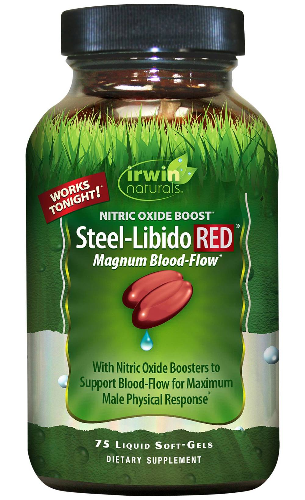 Irwin Naturals Steel-Libido Red For Men - Nitric Oxide Boosters