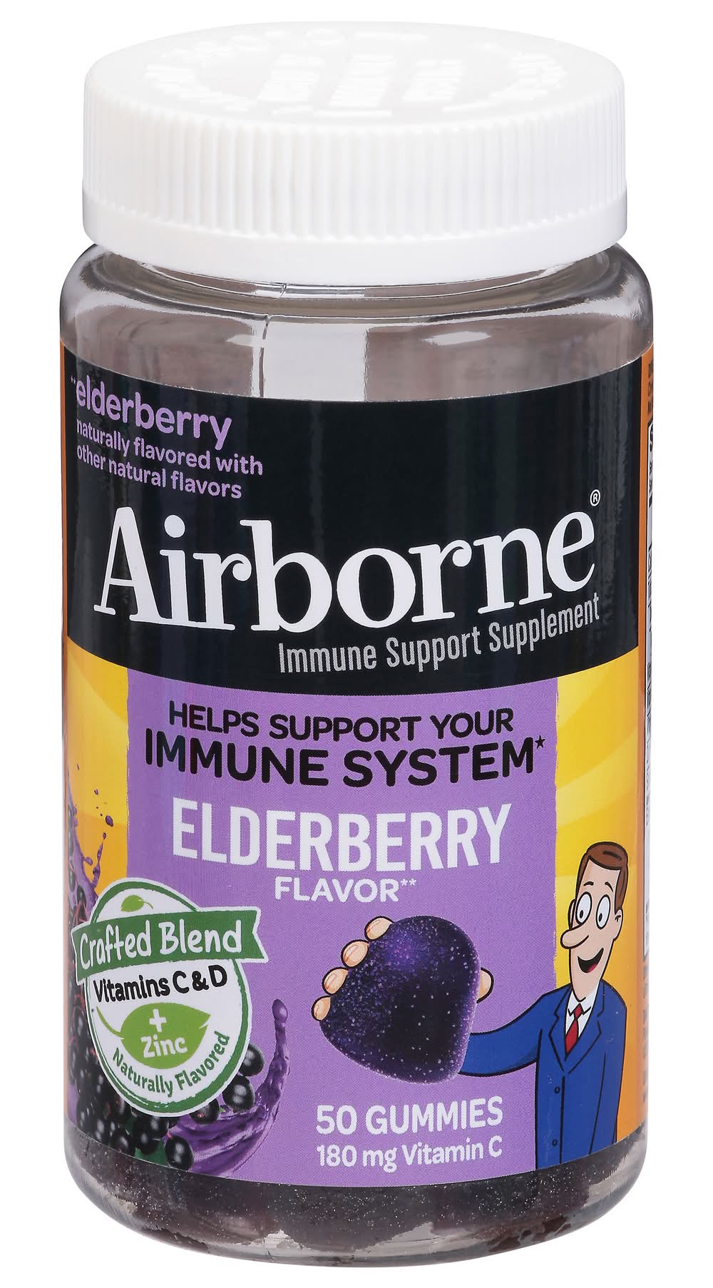 Airborne Elderberry Immune Support Gummies (9.6 oz)