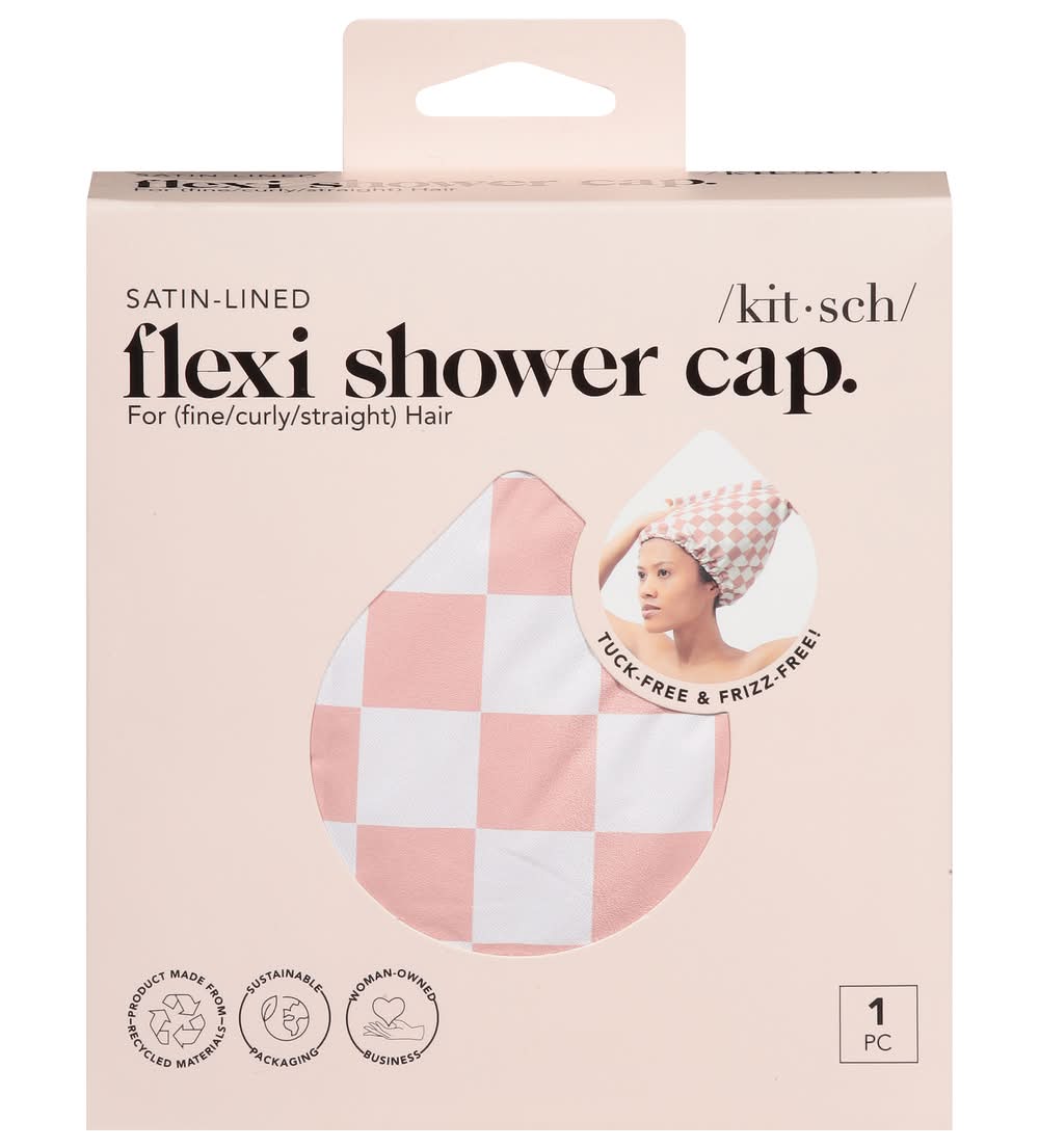 Kitsch Satin-Lined Flexi Shower Cap