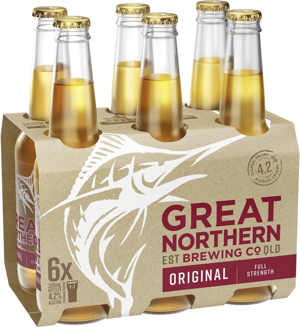 Great Northern Original Lager Bottle 330mL X 6 pack