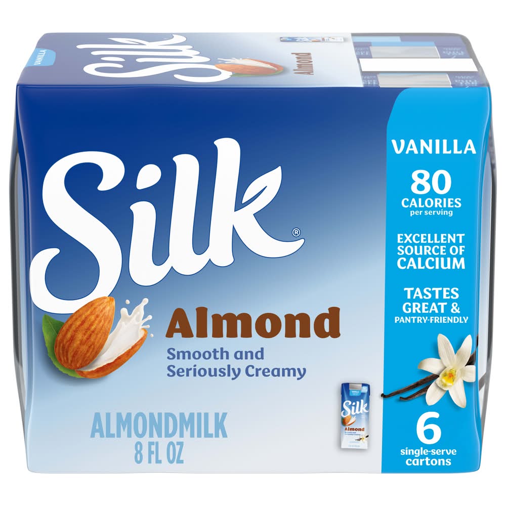 Silk Almond Milk, Vanilla (6 x 6 ct)