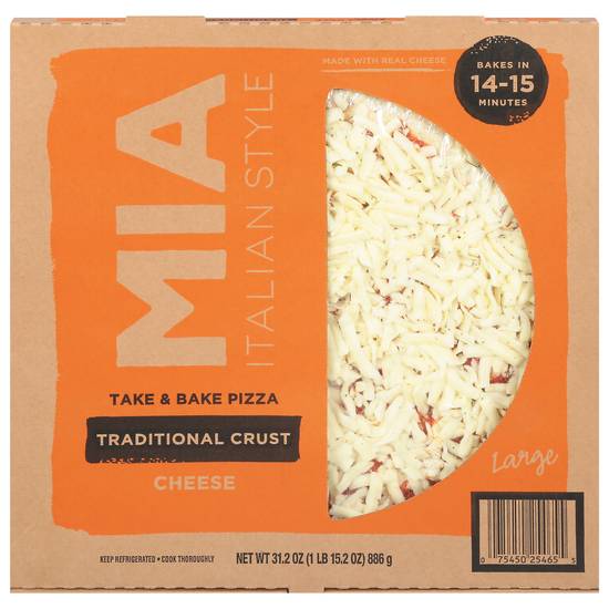 Mia Italian Style Take & Bake Traditional Crust Large Pizza ( cheese )