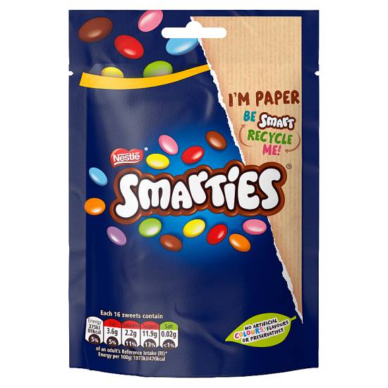 Smarties Milk Chocolate Sharing Bag (105g)
