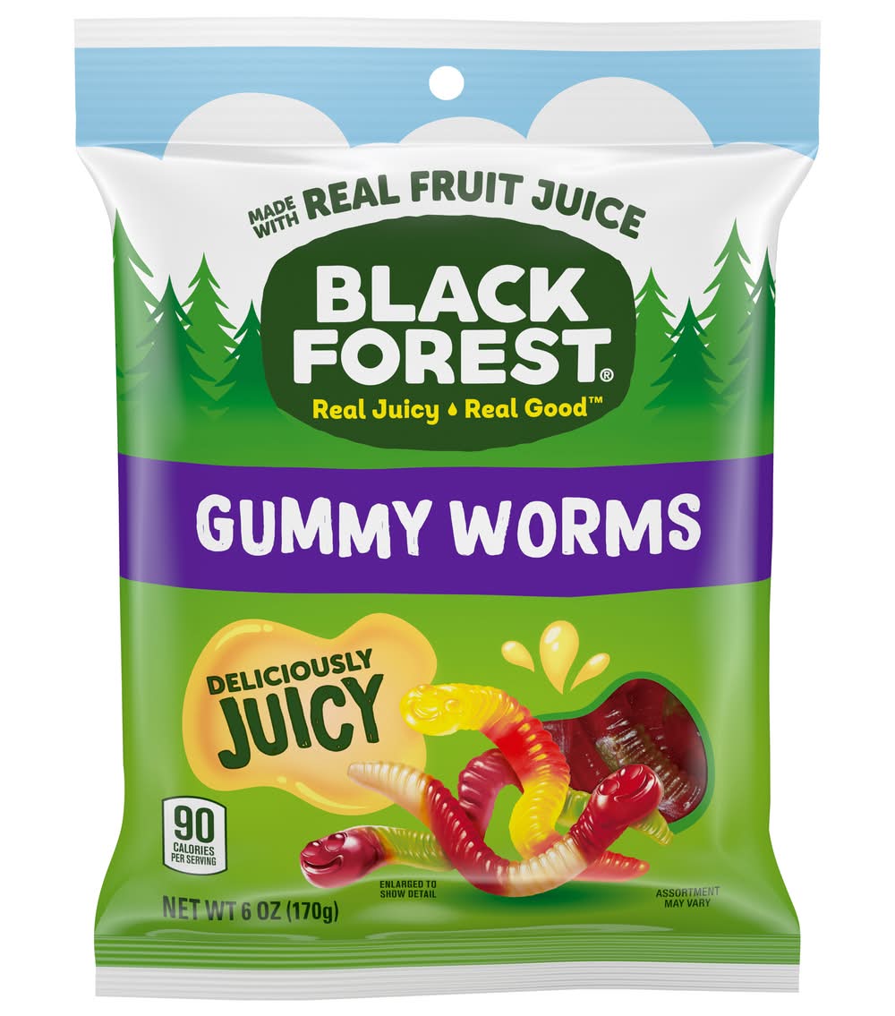 Black Forest Gummy Worms Candy (6 oz)