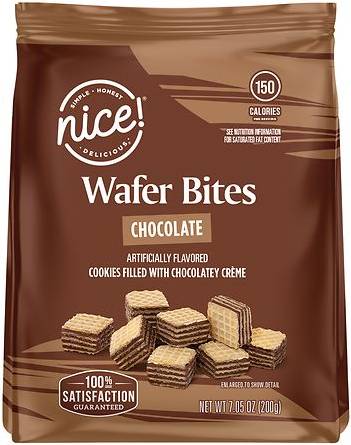 Nice! Wafer Bites Cookies, Chocolate (7.05 oz)