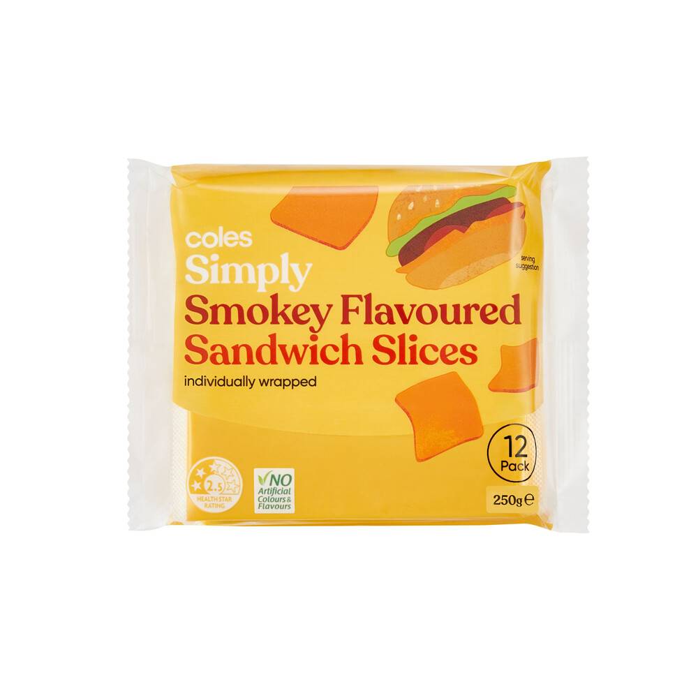 Coles Australian Smokey Individually Wrapped Slices 250g (12 pack)