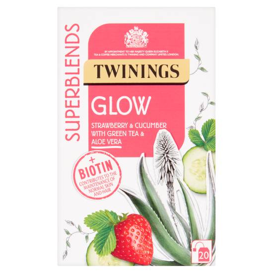 Twinings Superblends Glow With Strawberry, Cucumber and Green Tea (40g)