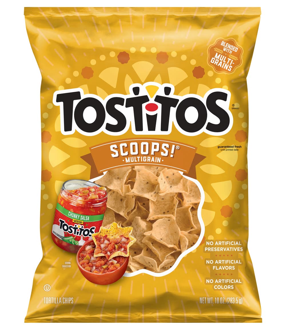 Tostitos Scoops Tortilla Chips, Multigrain (10 oz)