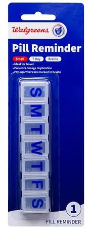 Walgreens 7-Day Pill Reminder With Braille Small