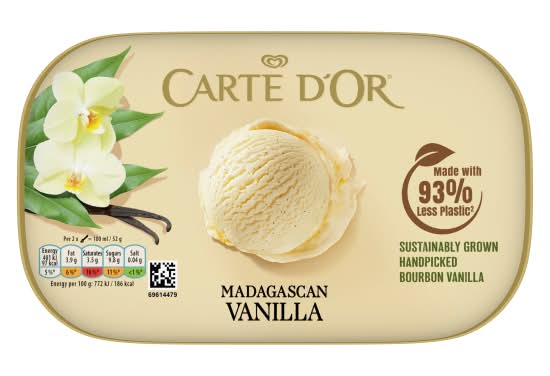 Carte D'Or Madagascan Vanilla, Ice Cream Dessert Madagascan Vanilla (900ml)