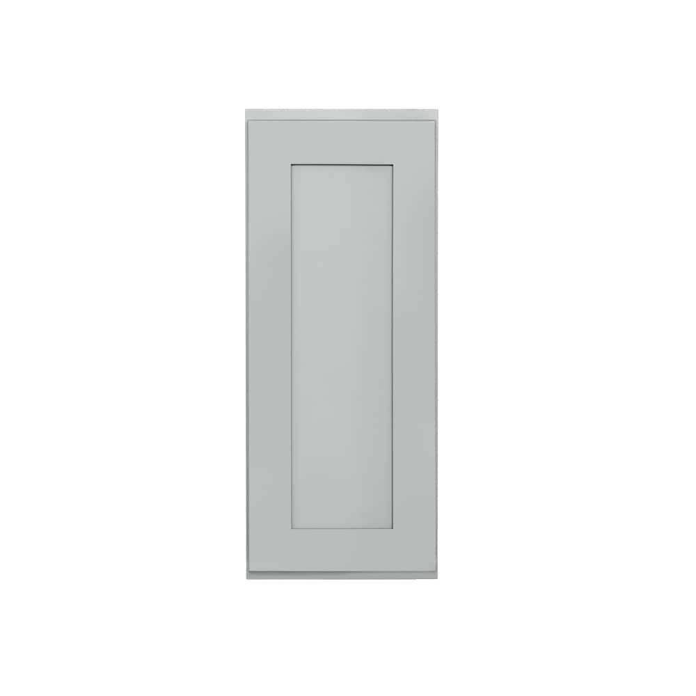 RELIABILT Overlake 12-in W x 30-in H x 12-in D Gray Wall Ready To Assemble Plywood Cabinet (Recessed Panel Shaker Door Style) | LS-SG-W1230R