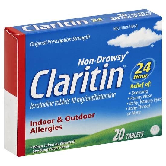 Claritin 24 Hours Non Drowsy 10 mg Allergy Tablets (20 ct)
