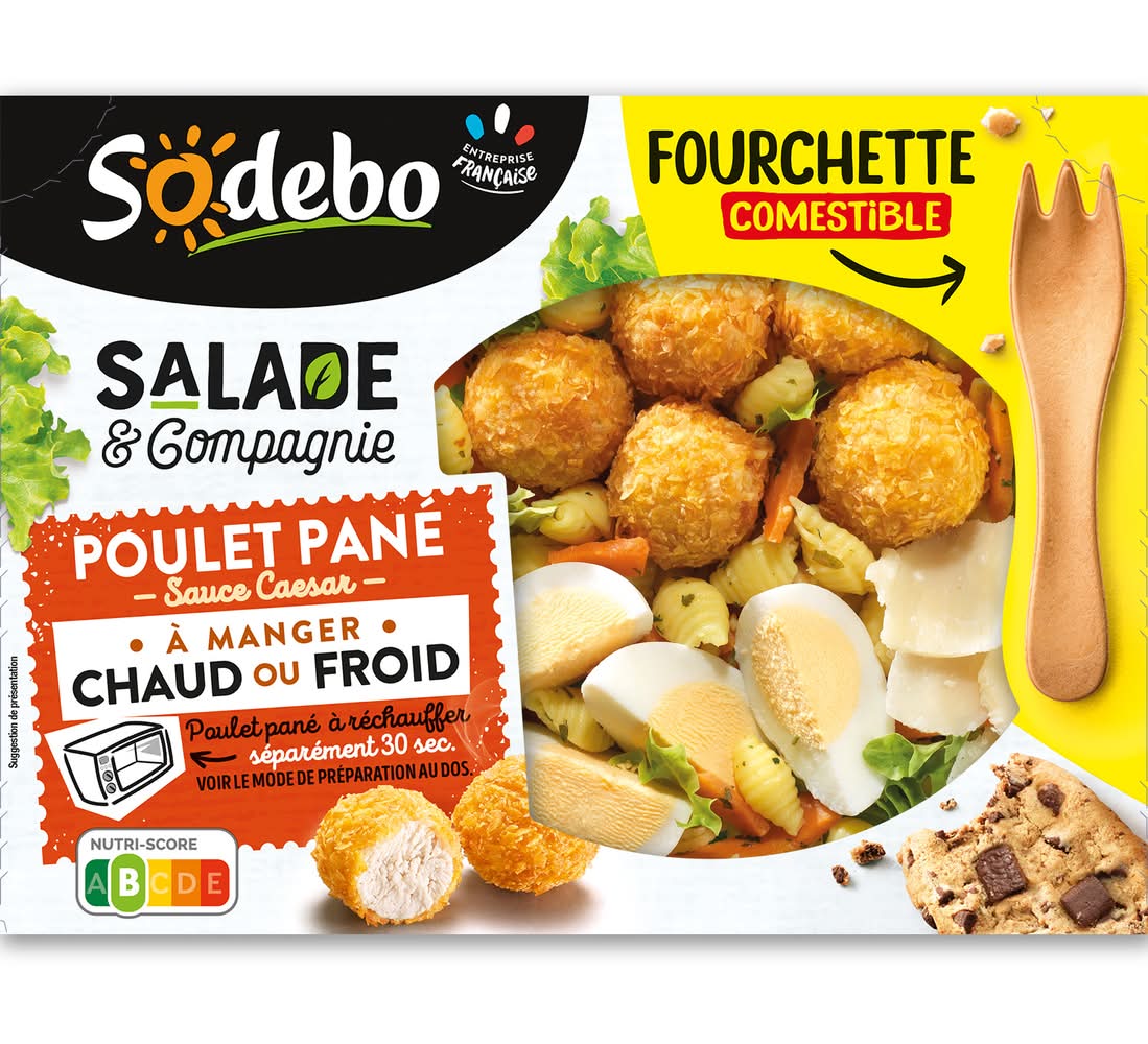 Sodebo - Salade de poulet pané à la sauce caesar (320g)