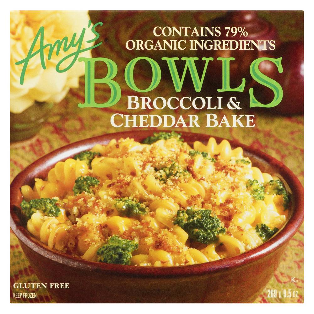 Amy's Kitchen Gluten-Free Frozen Bake Bowl Broccoli & Cheddar 269 g