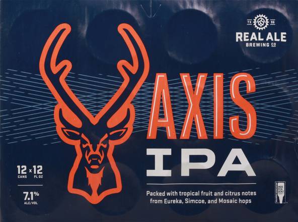 Real Ale Axis Ipa Beer (12 ct, 12 fl oz)
