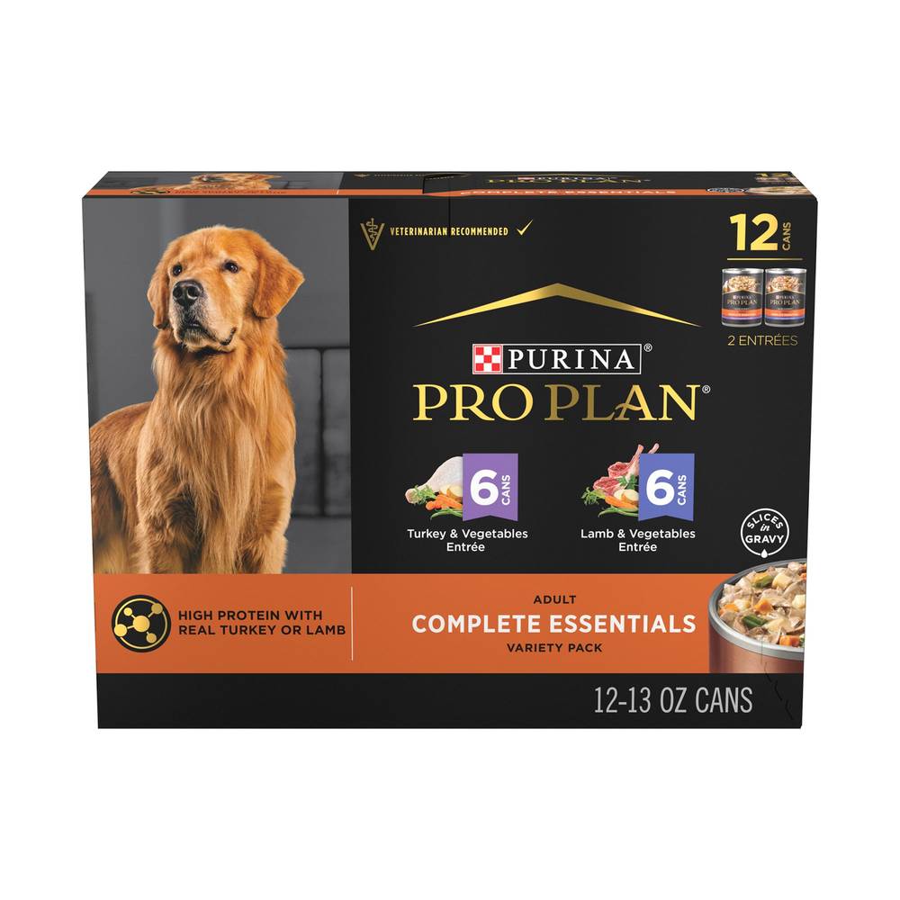 Purina Pro Plan Variety pack Adult Wet Dog Food (12 x 12 oz)