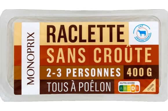 Monoprix - Fromage à raclette sans croûte (400g)
