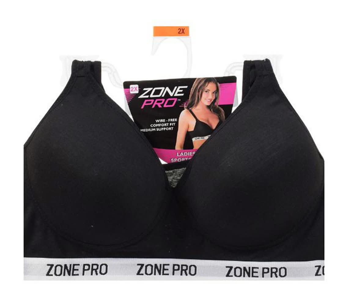 Zone Pro Sports Bra, M, Black