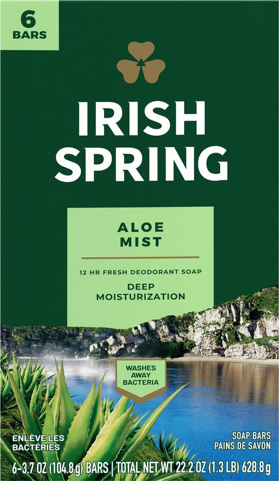 Irish Spring Aloe Mist Deodorant Soap Bars