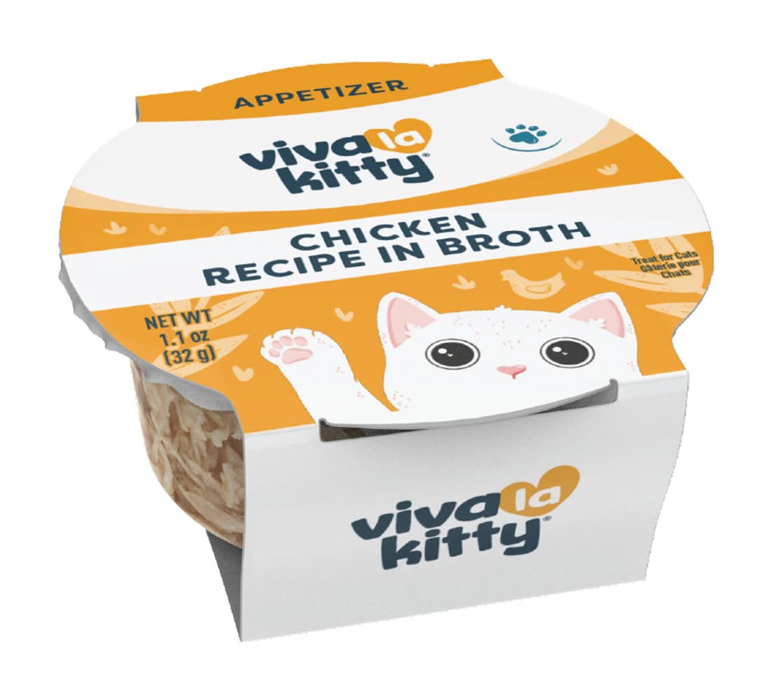Viva La Kitty® Appetizer Cat Treat - Grain Free, High Protein, 1.1 Oz (Flavor: Chicken, Size: 1.1 Oz)