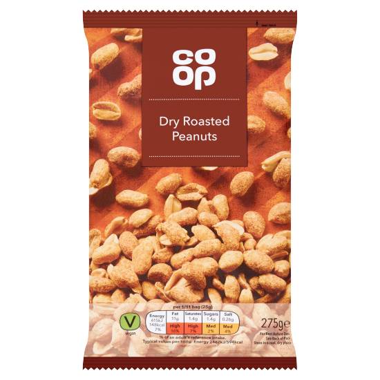 Co-Op Dry Roasted Peanuts 275g